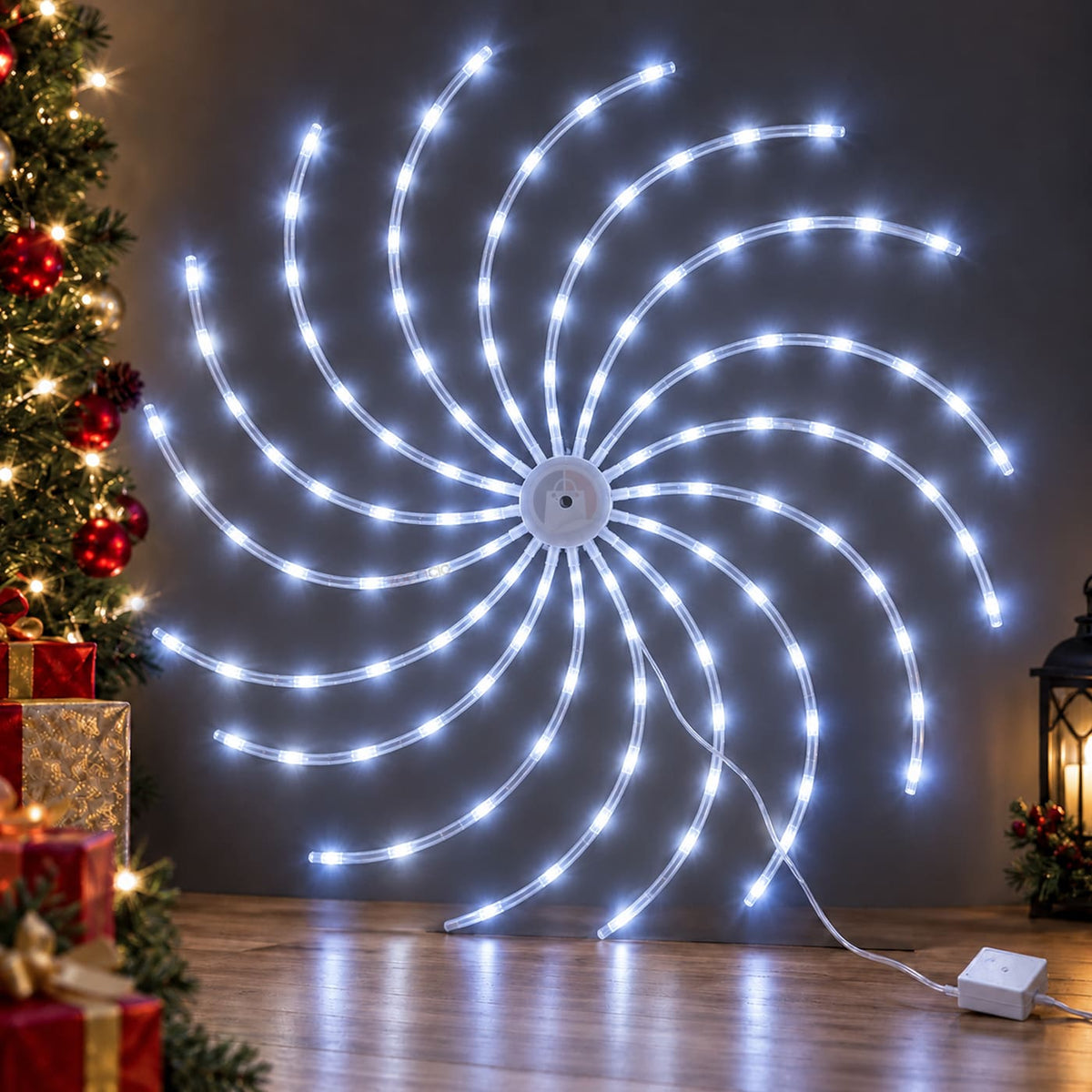 Estrella Espiral Navidena Luz Led 3d