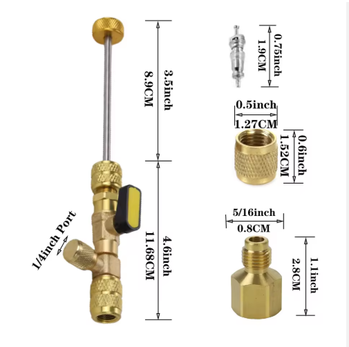 Extractor e Instalador de Núcleos de Válvula A/C (R410A/R22)