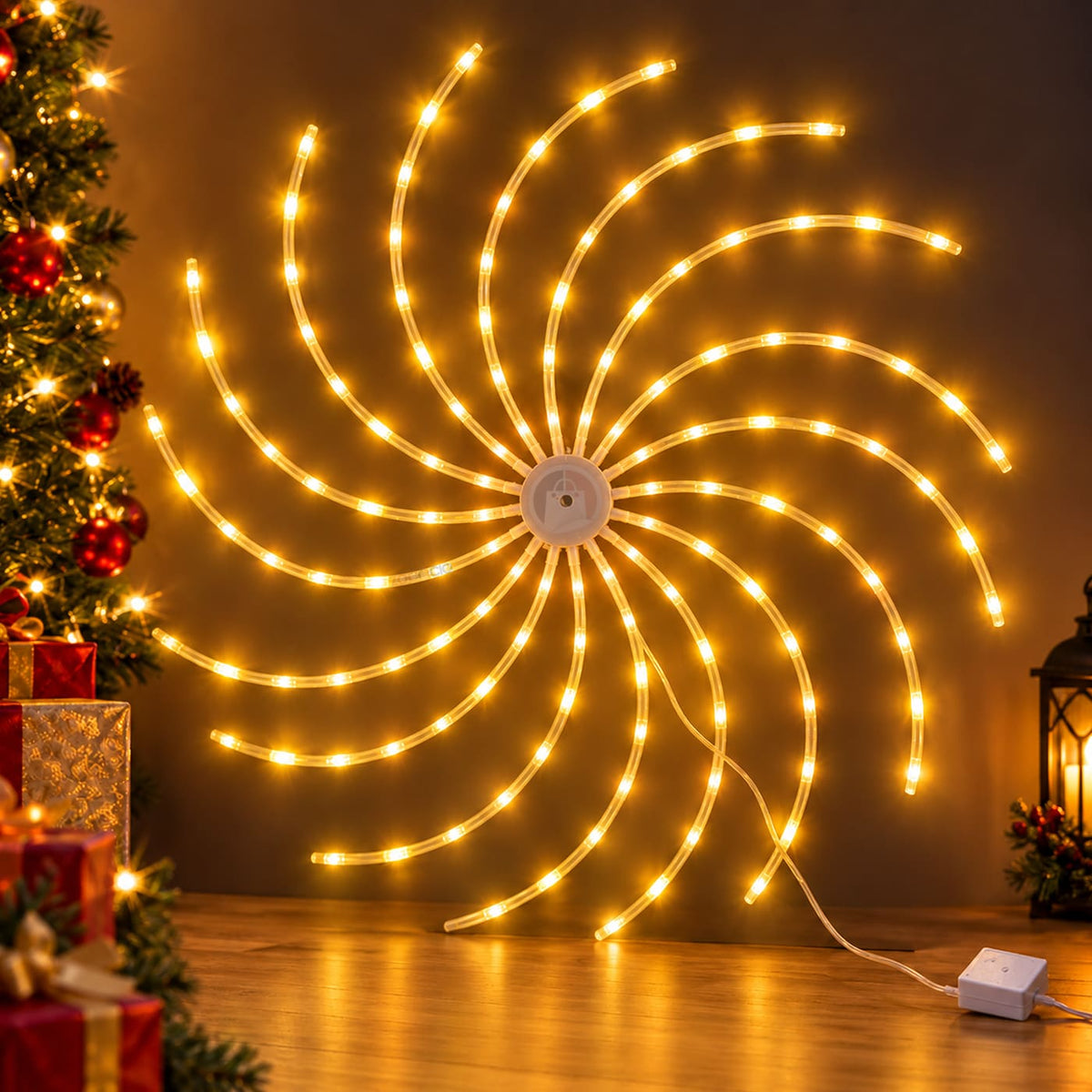 Estrella Espiral Navidena Luz Led 3d