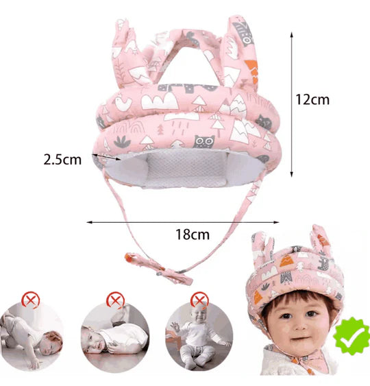 ¡2x1! Casco Protector Acolchado Contra Golpes y Caídas para Bebés