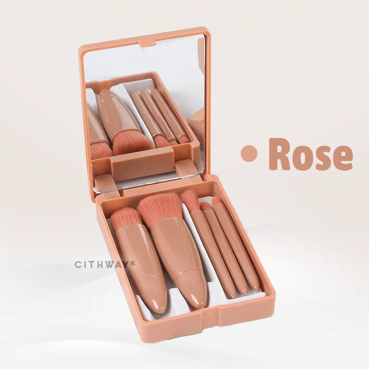 Juego de brochas de maquillaje todo en uno de tamaño viaje