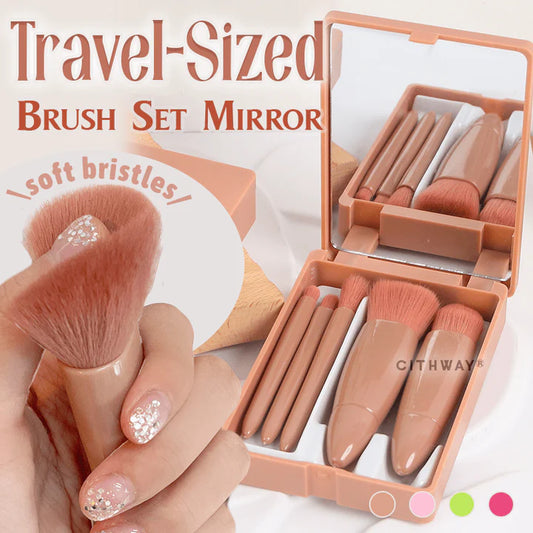 Juego de brochas de maquillaje todo en uno de tamaño viaje