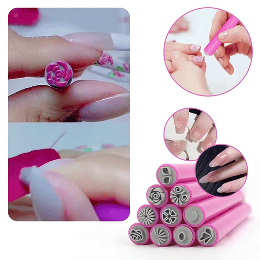 NAILGENIUS™ – Set x6 de Plumas para Arte de Uñas