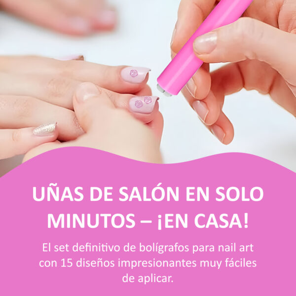 NAILGENIUS™ – Set x6 de Plumas para Arte de Uñas