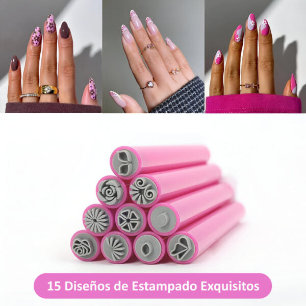 NAILGENIUS™ – Set x6 de Plumas para Arte de Uñas
