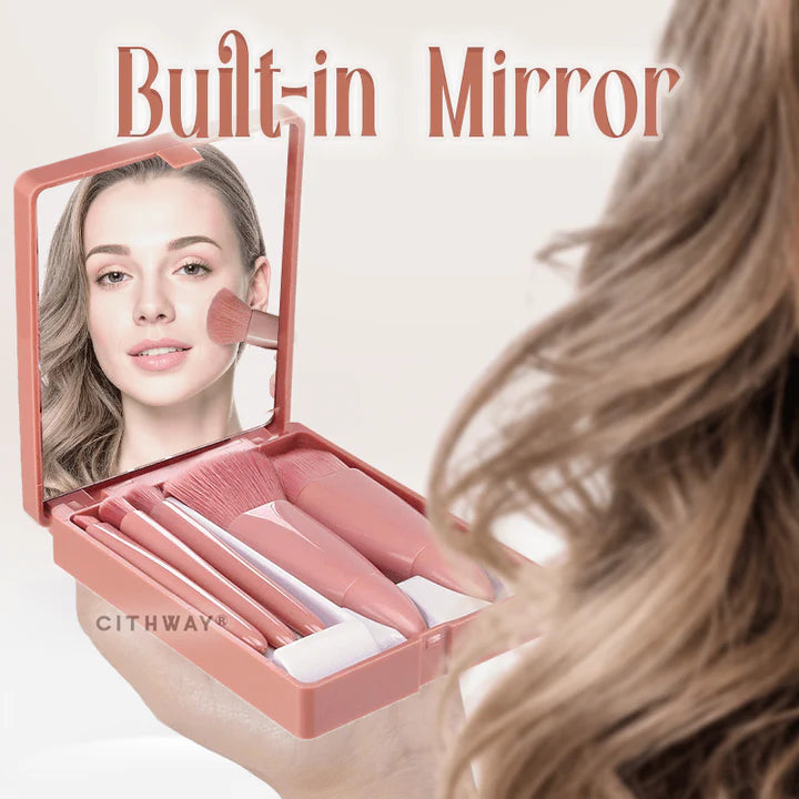 Juego de brochas de maquillaje todo en uno de tamaño viaje